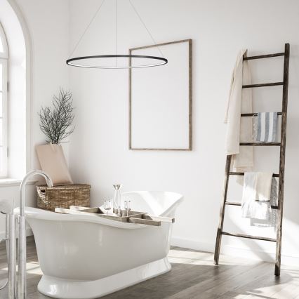 Candelabro suspenso de casa de banho LED SATURNO LED/57W/230V IP44 antracite