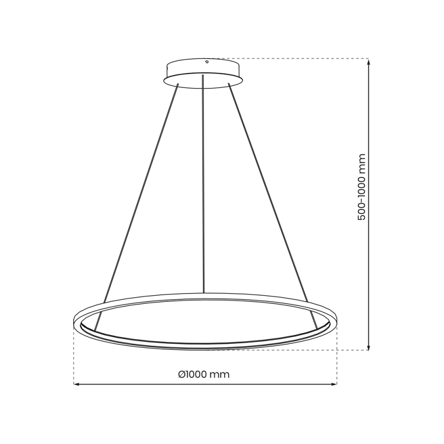 Candelabro suspenso de casa de banho LED SATURNO LED/57W/230V IP44 dourado