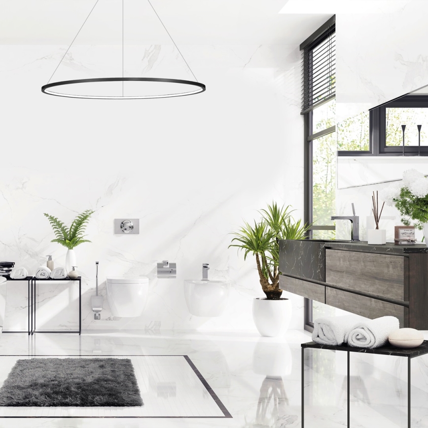 Candelabro suspenso de casa de banho LED SATURNO LED/65W/230V IP44 antracite