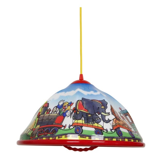 Candelabro suspenso de criança AKRYL DZ 1xE27/15W circo/vermelho