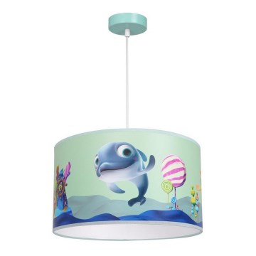 Candelabro suspenso de criança DOLPHIN 1xE27/60W/230V