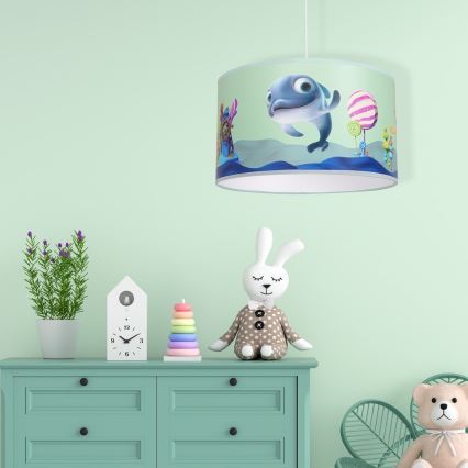 Candelabro suspenso de criança DOLPHIN 1xE27/60W/230V
