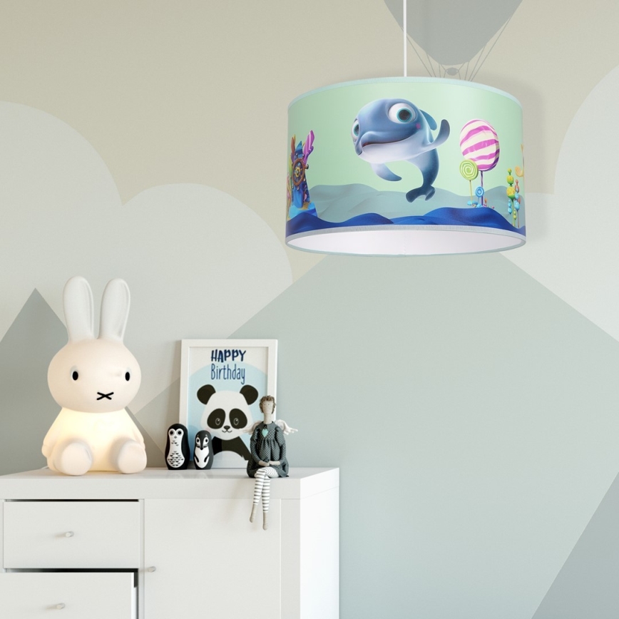 Candelabro suspenso de criança DOLPHIN 1xE27/60W/230V