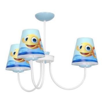 Candelabro suspenso de criança FISH 3xE14/40W/230V