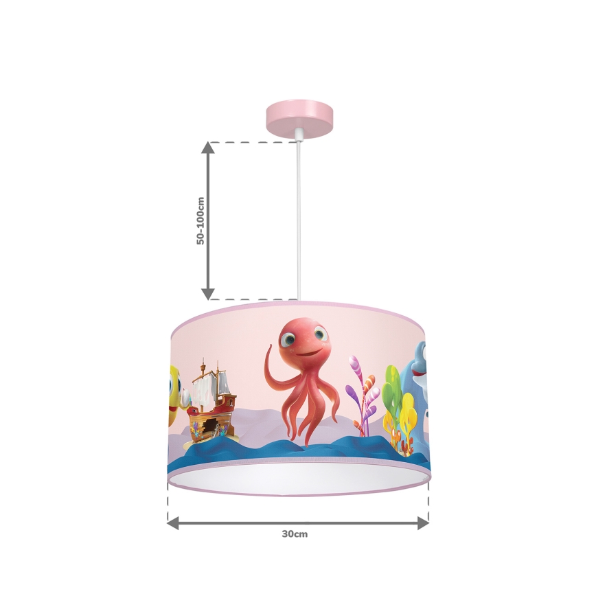 Candelabro suspenso de criança OCTOPUS 1xE27/60W/230V