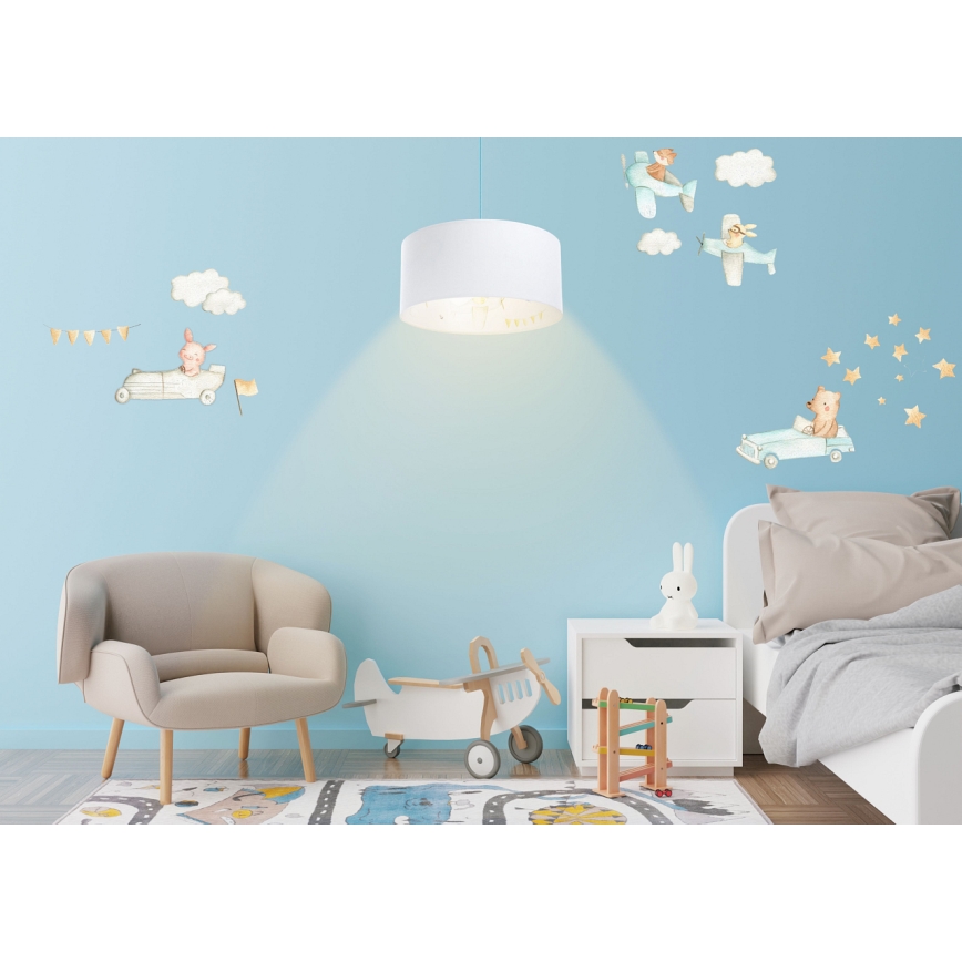 Candelabro suspenso de criança SWEET DREAMS 1xE27/60W/230V diâmetro 30 cm