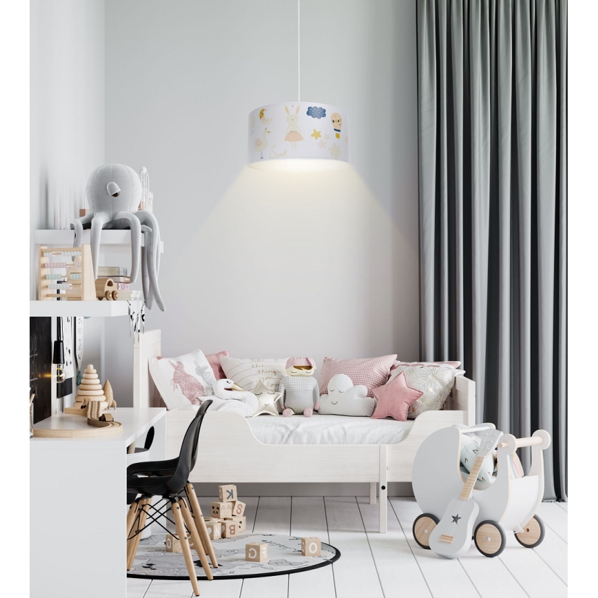 Candelabro suspenso de criança SWEET DREAMS 1xE27/60W/230V diâmetro 30 cm