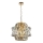 Candelabro suspenso de cristal CROWN 12xE14/40W/230V dourada