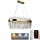 Candelabro suspenso de cristal LED com regulação LED/100W/230V 3000-6500K dourada + controlo remoto