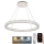 Candelabro suspenso de cristal LED com regulação LED/100W/230V 3000-6500K prateado + controlo remoto