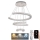 Candelabro suspenso de cristal LED com regulação LED/100W/230V 3000-6500K prateado + controlo remoto