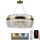 Candelabro suspenso de cristal LED com regulação LED/110W/230V 3000-6500K dourada + controlo remoto