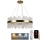 Candelabro suspenso de cristal LED com regulação LED/110W/230V 3000-6500K dourada + controlo remoto