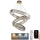 Candelabro suspenso de cristal LED com regulação LED/115W/230V 3000-6500K cromado/dourada + controlo remoto