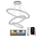 Candelabro suspenso de cristal LED com regulação LED/210W/230V 3000-6500K prateado + controlo remoto