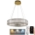Candelabro suspenso de cristal LED com regulação LED/40W/230V 3000-6500K cromado/dourada + controlo remoto