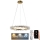 Candelabro suspenso de cristal LED com regulação LED/40W/230V 3000-6500K dourada + controlo remoto