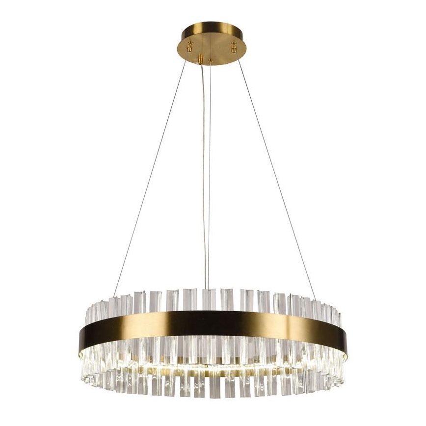 Candelabro suspenso de cristal LED com regulação LED/40W/230V 3000-6500K + controlo remoto