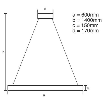 Candelabro suspenso de cristal LED com regulação LED/40W/230V 3000-6500K + controlo remoto