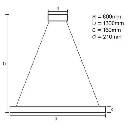 Candelabro suspenso de cristal LED com regulação LED/40W/230V 3000-6500K + controlo remoto