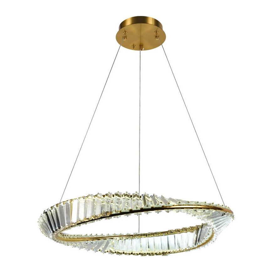 Candelabro suspenso de cristal LED com regulação LED/40W/230V 3000-6500K + controlo remoto