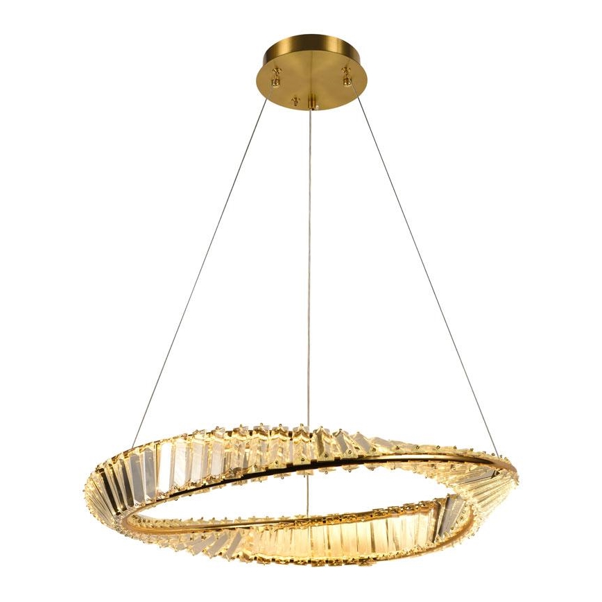 Candelabro suspenso de cristal LED com regulação LED/40W/230V 3000-6500K + controlo remoto