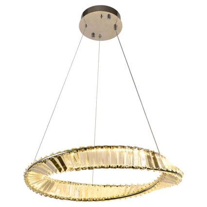 Candelabro suspenso de cristal LED com regulação LED/40W/230V 3000-6500K + controlo remoto