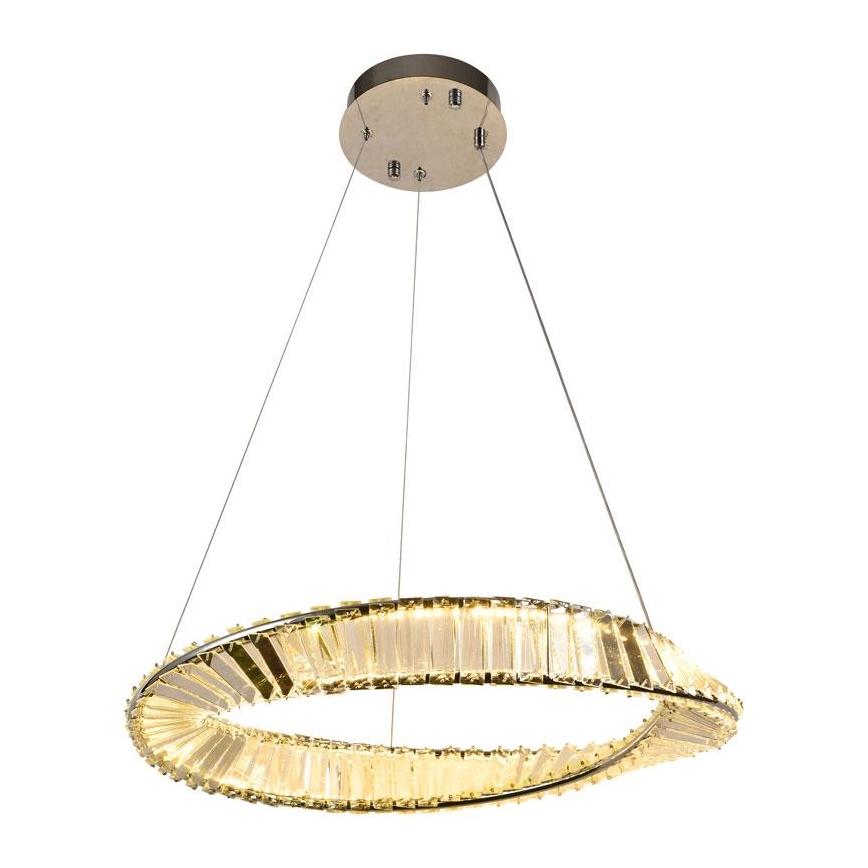 Candelabro suspenso de cristal LED com regulação LED/40W/230V 3000-6500K + controlo remoto