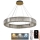 Candelabro suspenso de cristal LED com regulação LED/50W/230V 3000-6500K cromado/dourada + controlo remoto