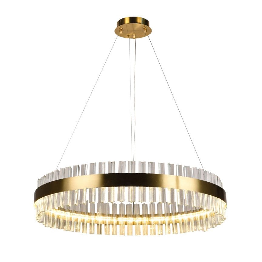 Candelabro suspenso de cristal LED com regulação LED/55W/230V 3000-6500K + controlo remoto
