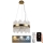 Candelabro suspenso de cristal LED com regulação LED/70W/230V 3000-6500K dourada + controlo remoto