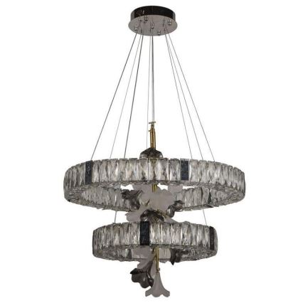 Candelabro suspenso de cristal LED com regulação LED/70W/230V 3000-6500K + controlo remoto