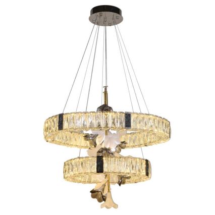 Candelabro suspenso de cristal LED com regulação LED/70W/230V 3000-6500K + controlo remoto
