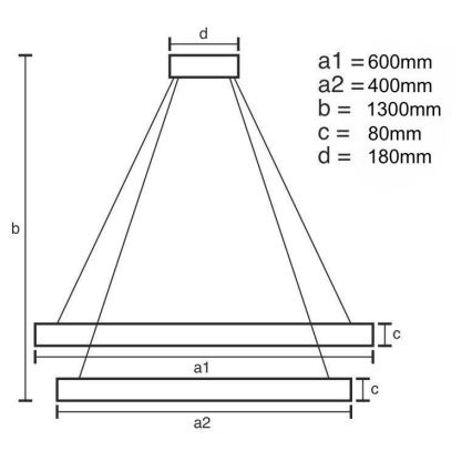 Candelabro suspenso de cristal LED com regulação LED/70W/230V 3000-6500K + controlo remoto