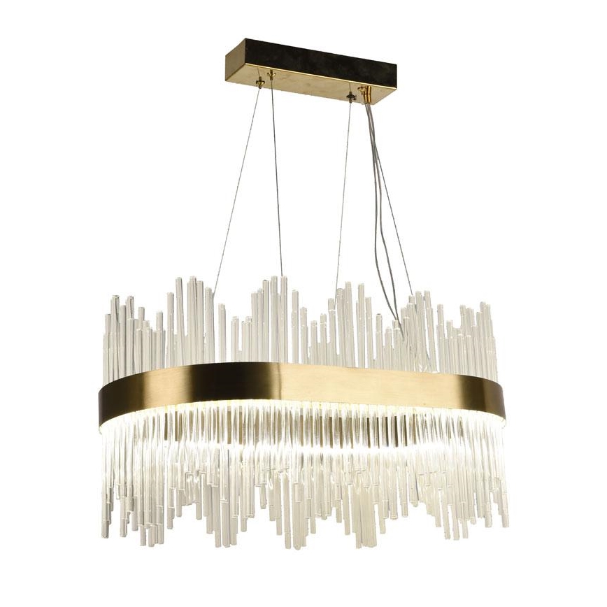 Candelabro suspenso de cristal LED com regulação LED/70W/230V 3000-6500K + controlo remoto