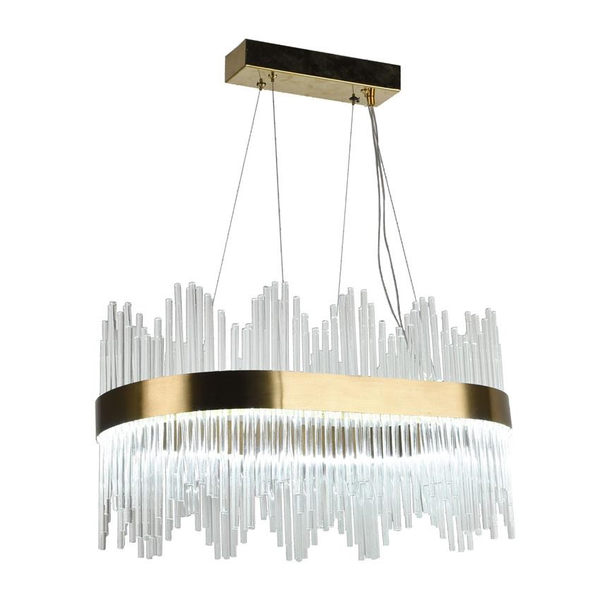 Candelabro suspenso de cristal LED com regulação LED/70W/230V 3000-6500K + controlo remoto