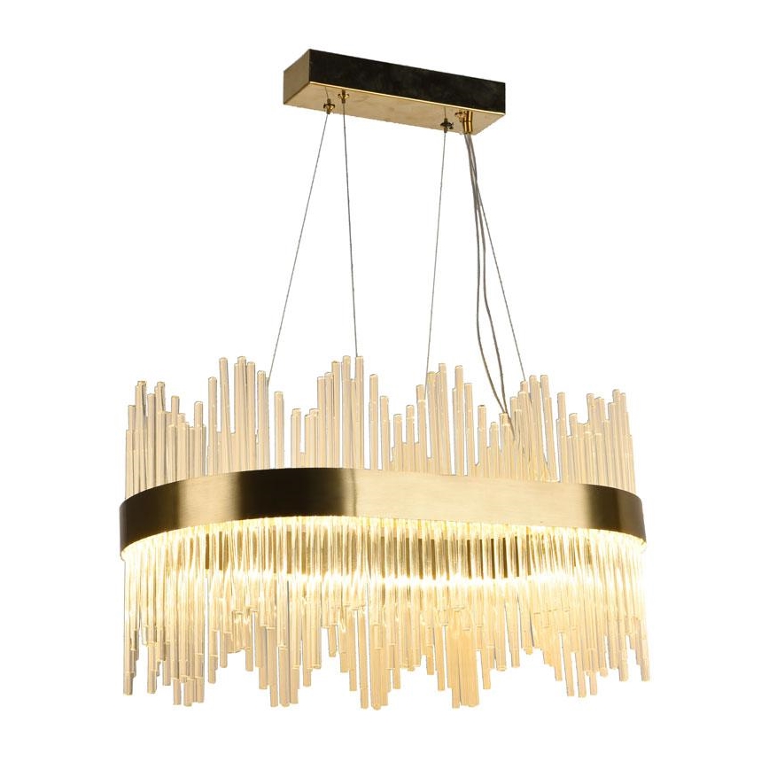 Candelabro suspenso de cristal LED com regulação LED/70W/230V 3000-6500K + controlo remoto
