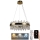 Candelabro suspenso de cristal LED com regulação LED/80W/230V 3000-6500K + controlo remoto