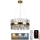 Candelabro suspenso de cristal LED com regulação LED/80W/230V 3000-6500K dourada + controlo remoto