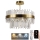 Candelabro suspenso de cristal LED com regulação LED/80W/230V 3000-6500K dourada + controlo remoto