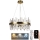 Candelabro suspenso de cristal LED com regulação LED/80W/230V 3000-6500K dourada + controlo remoto