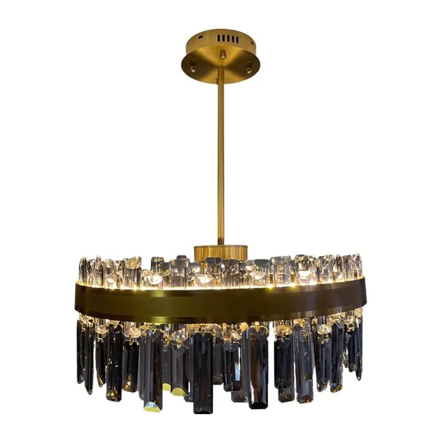 Candelabro suspenso de cristal LED com regulação LED/80W/230V 3000-6500K + controlo remoto