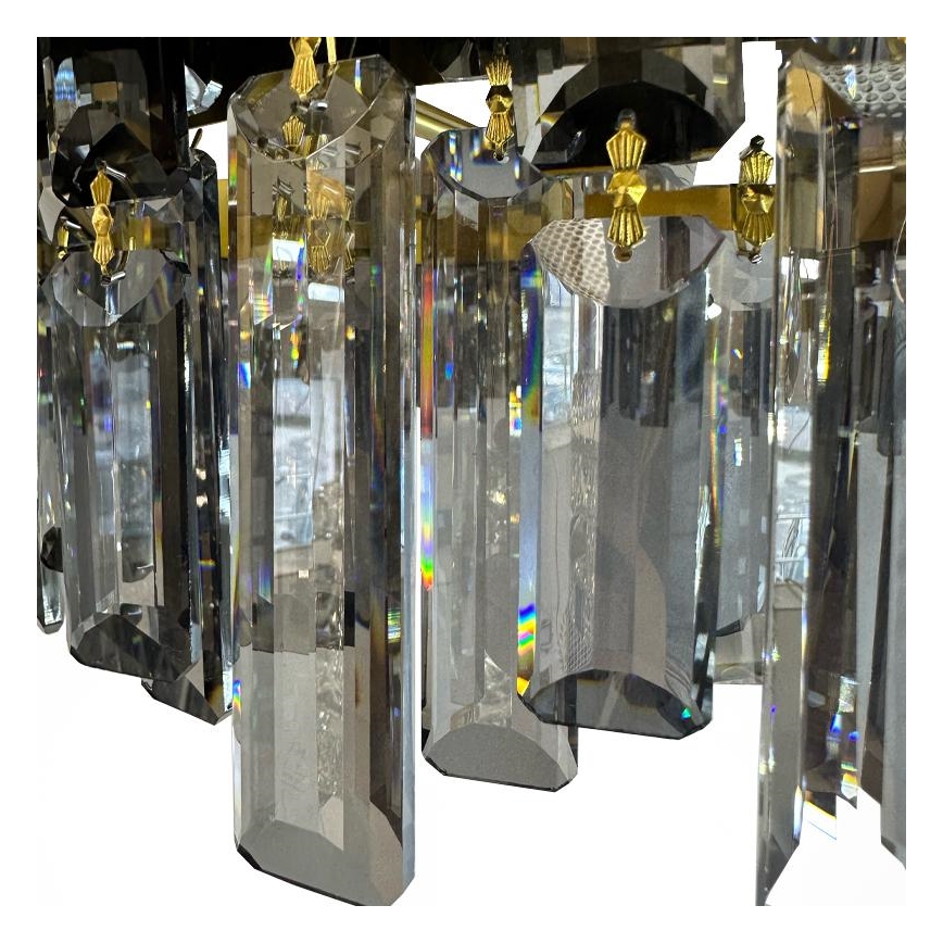 Candelabro suspenso de cristal LED com regulação LED/80W/230V 3000-6500K + controlo remoto