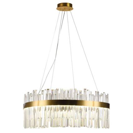 Candelabro suspenso de cristal LED com regulação LED/80W/230V 3000-6500K + controlo remoto
