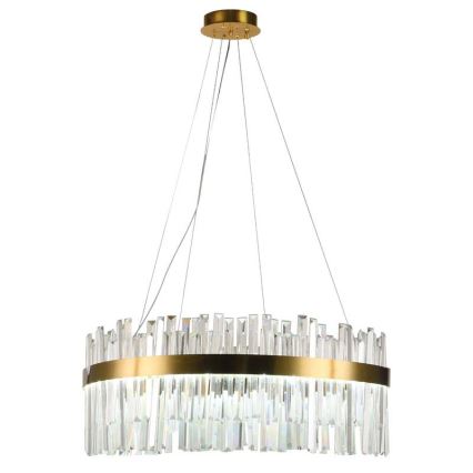 Candelabro suspenso de cristal LED com regulação LED/80W/230V 3000-6500K + controlo remoto