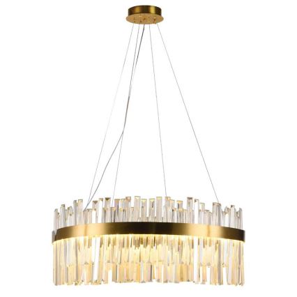Candelabro suspenso de cristal LED com regulação LED/80W/230V 3000-6500K + controlo remoto