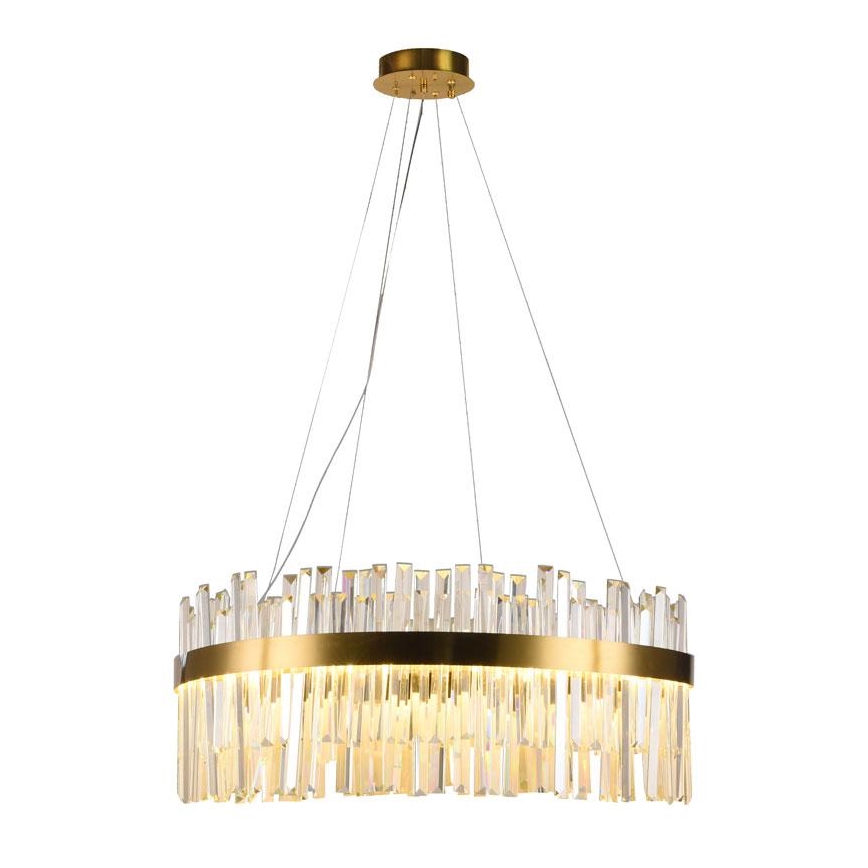 Candelabro suspenso de cristal LED com regulação LED/80W/230V 3000-6500K + controlo remoto