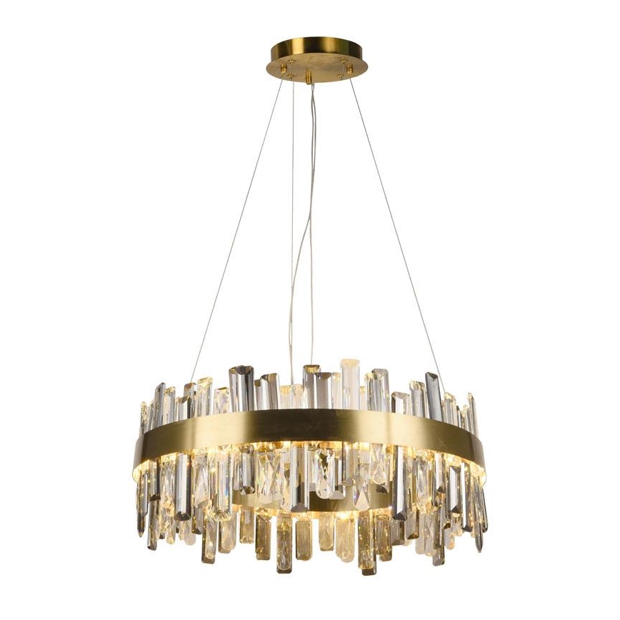 Candelabro suspenso de cristal LED com regulação LED/80W/230V 3000-6500K + controlo remoto