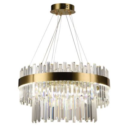 Candelabro suspenso de cristal LED com regulação LED/80W/230V 3000-6500K + controlo remoto