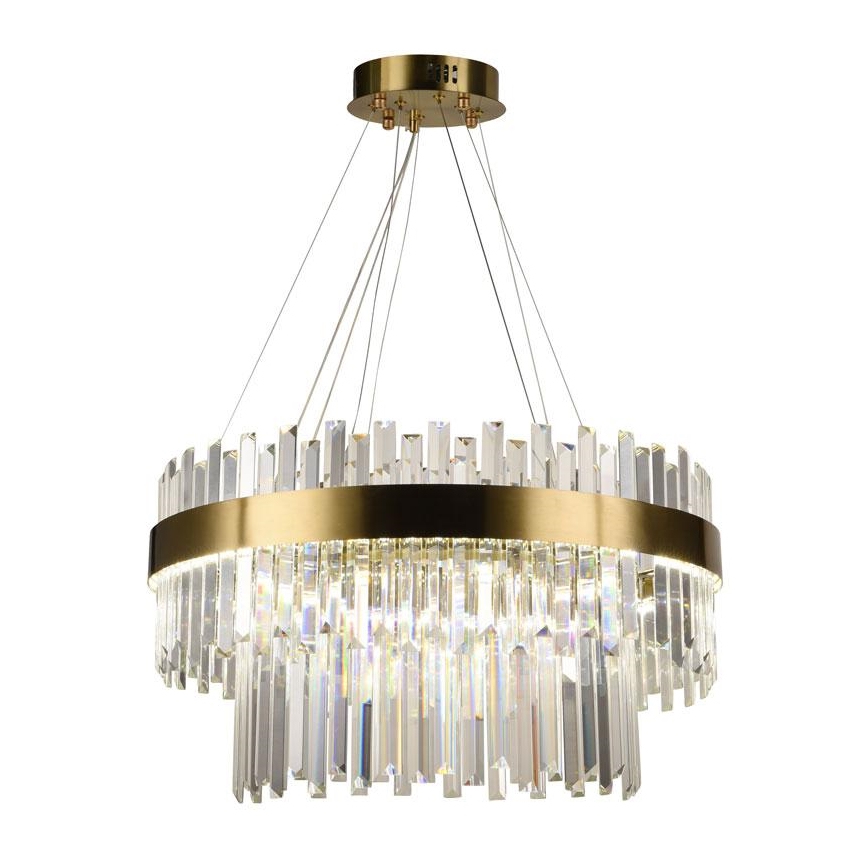Candelabro suspenso de cristal LED com regulação LED/80W/230V 3000-6500K + controlo remoto